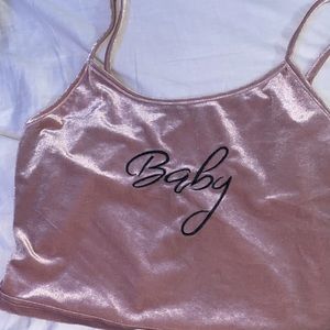 Cropped velvet tank top from SHEIN